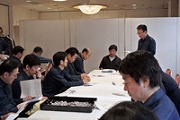 受付時缶バッジを
